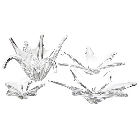 Group of Four Baccarat Glass Star Form 69248