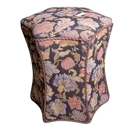 Needlepoint Upholstered Hexagonal 6925f