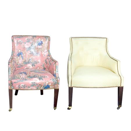 Pair of George III Style Upholstered