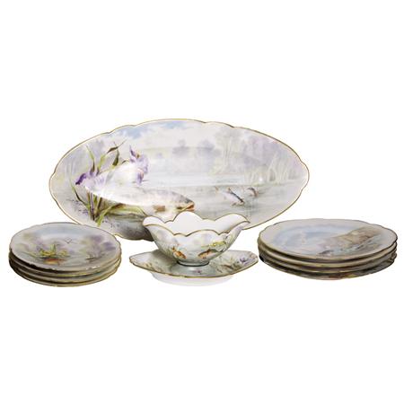 French Porcelain Fish Service  69262