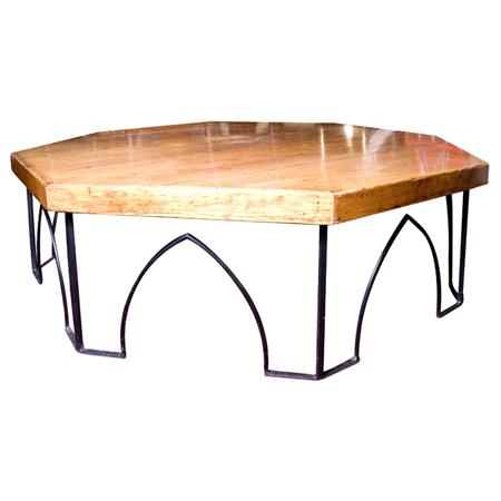 Fruitwood and Iron Low Table  6926b