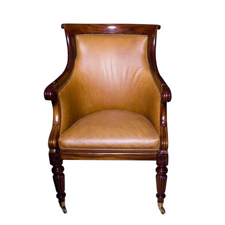 Regency Style Leather Upholstered 69271