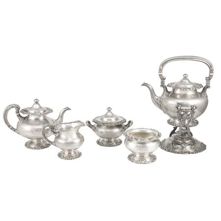 Gorham Sterling Silver Five-Piece Tea