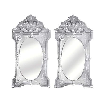 Pair of Venetian Style Mirror Framed