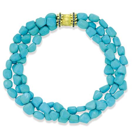 Triple Strand Tumbled Turquoise 69322