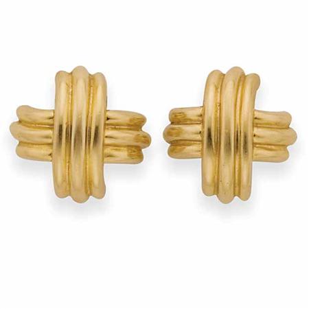 Pair of Gold Earclips, Tiffany