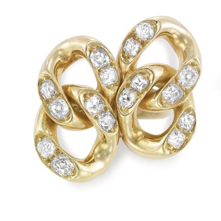 Gold and Diamond Knot Ring, Bulgari
	