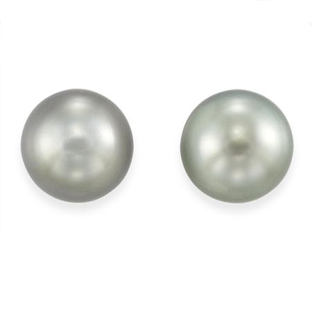 Pair of Gray Cultured Pearl and 69331