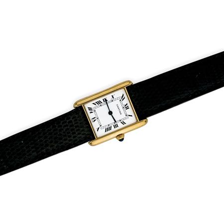 Gentleman's Gold Tank Wristwatch,