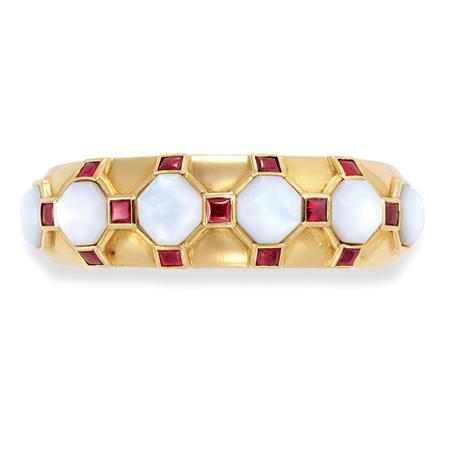 Gold Mother of Pearl and Ruby 69382