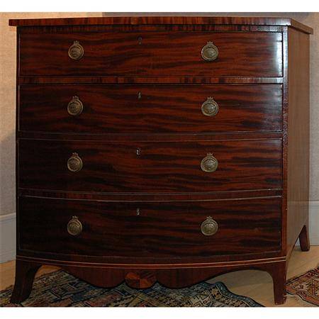 George III Mahogany Bow Front Chest 690e8