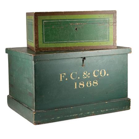 Two Painted Pine and Poplar Boxes  69103