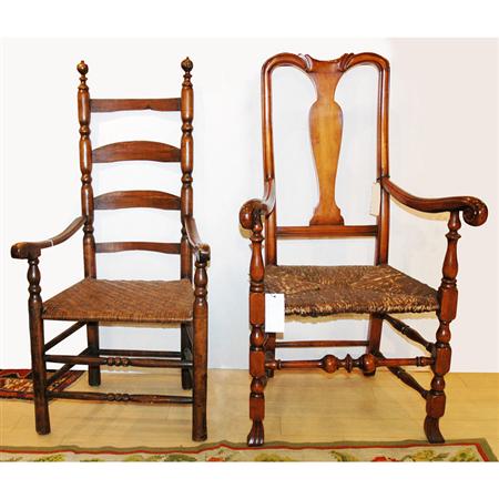 Queen Anne Style Maple Armchair