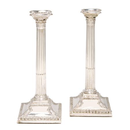Pair of George III Silver Candlesticks  6952f