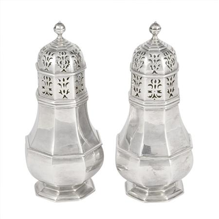 Pair of Edward VII Silver Casters  69540