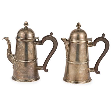 Two Similar George V Silver Coffee