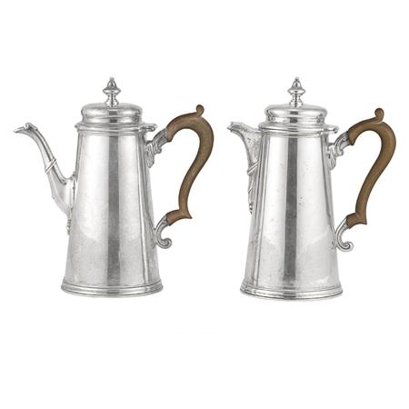 George V Silver Teapot and Coffee 6954a