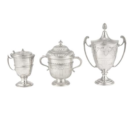 English Silver Trophy Cup and Cover 6954c