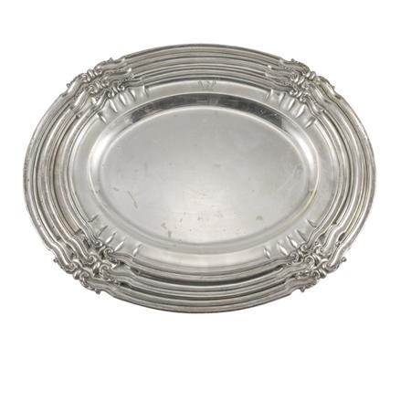 Nest of Three English Silver Platters
	