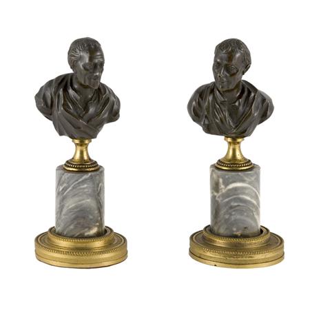 Pair of Louis XVI Patinated-Bronze