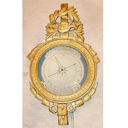 Louis XVI Gilt Wood Barometer  69564
