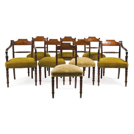 Set of Fourteen Regency Style Mahogany