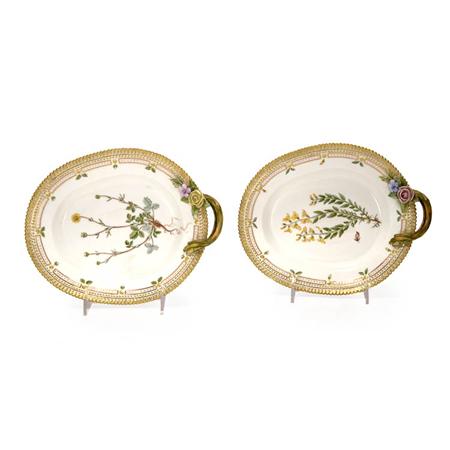 Two Royal Copenhagen Flora Danica Porcelain