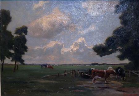 Frans Smissaert Dutch, 1862-1944 Cattle