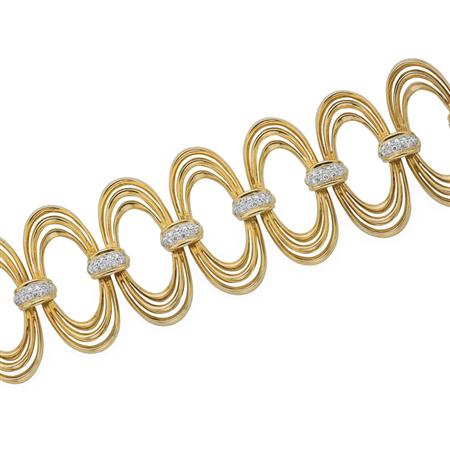 Gold and Diamond Bracelet
	  Estimate:$3,000-$4,000