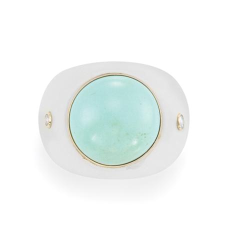 Frosted Rock Crystal Turquoise 693cc