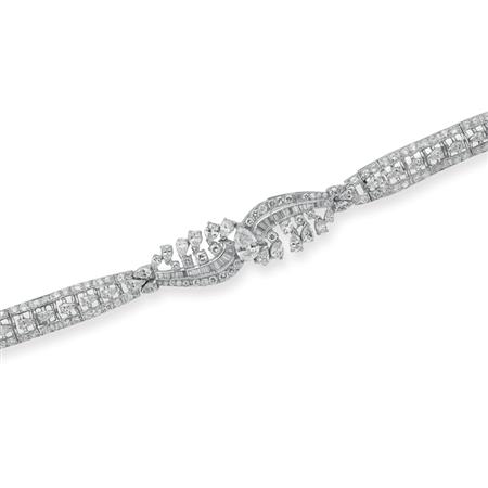 Platinum and Diamond Bracelet
	  Estimate:$3,000-$5,000