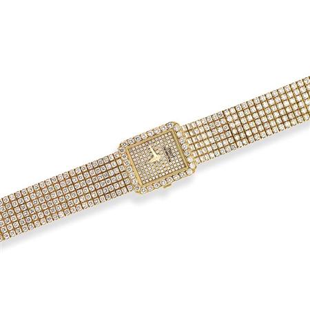 Gold and Diamond Wristwatch, Piaget
	