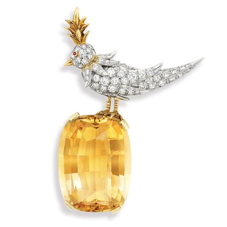 Platinum Gold Diamond and Citrine 69448