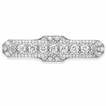 Diamond Bar Brooch, Tiffany & Co.
	