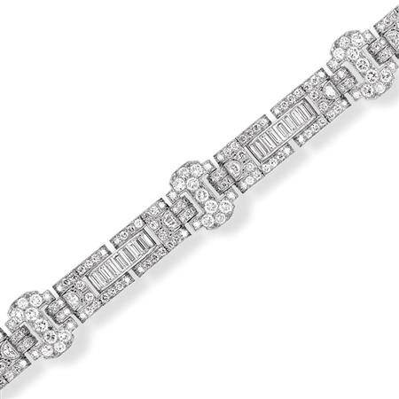 Art Deco Diamond Bracelet Estimate 10 000 15 000 6945a