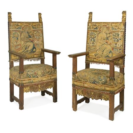 Pair of Continental Parcel Gilt