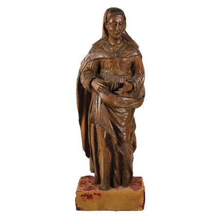 Continental Walnut Figure of a