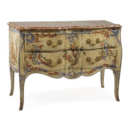 Continental Rococo Style Painted