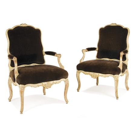 Pair of Louis XV Style Painted 6950a