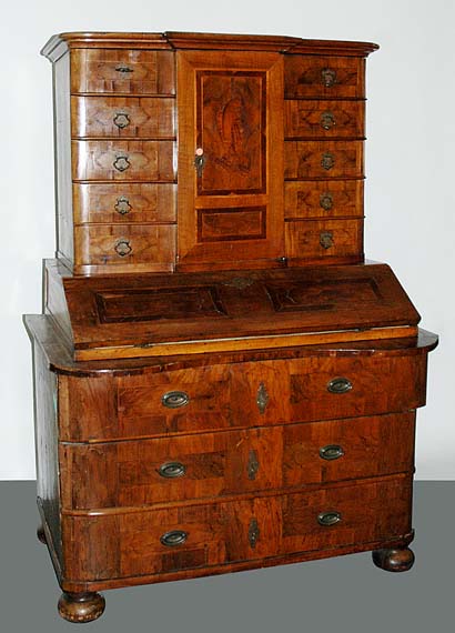 German Inlaid Walnut Schreibschrank  69515