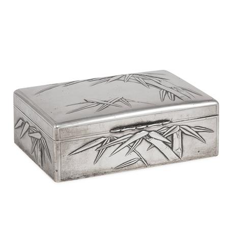 Chinese Export Silver Humidor  6991d