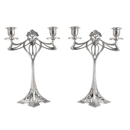 Pair of WMF Silver Plate Two Light 69925