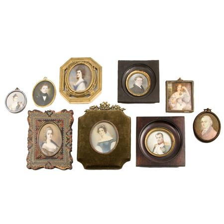 Group of Framed Portrait Miniatures  6995d