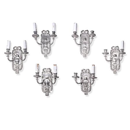 Set of Six E.F. Caldwell Silvered-Bronze