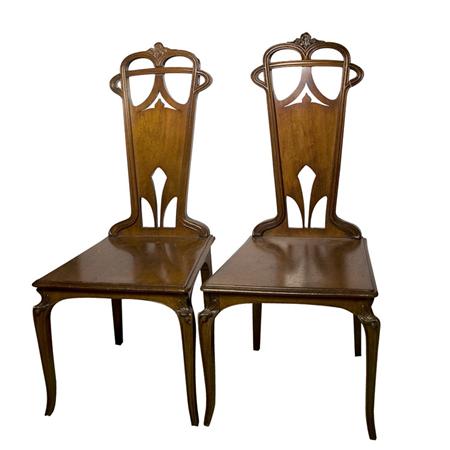 Pair of French Art Nouveau Fruitwood 699af