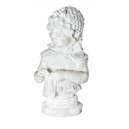 Carved Alabaster Figure of a Girl
	