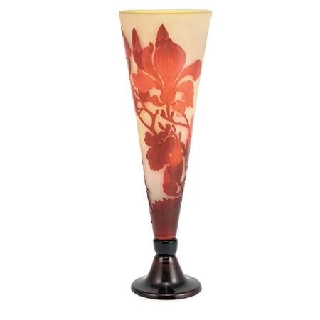 Galle Acid Etched Cameo Glass Vase  699ca