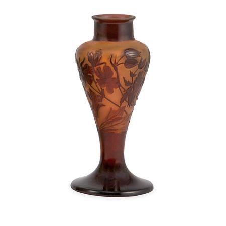 Galle Acid Etched Cameo Glass Bud 699cb