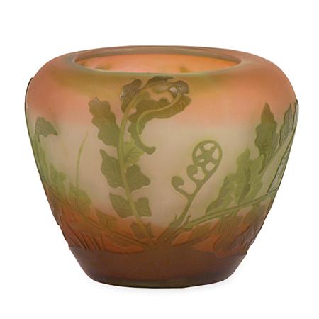 Galle Acid Etched Cameo Glass Vase
	