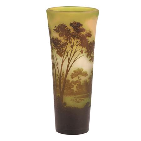 Galle Acid Etched Cameo Glass Vase
	